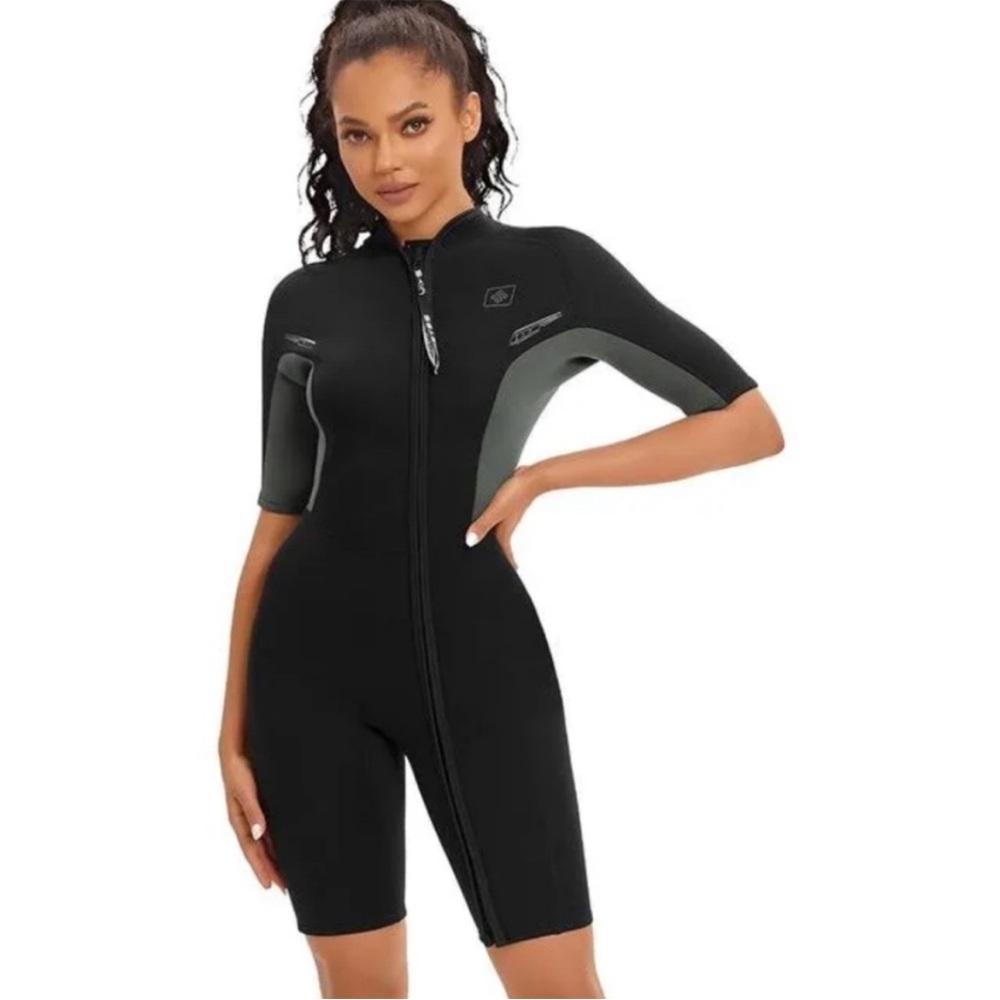 New Sea Skin Women's Black Shorty Neoprene Wetsuit Size S